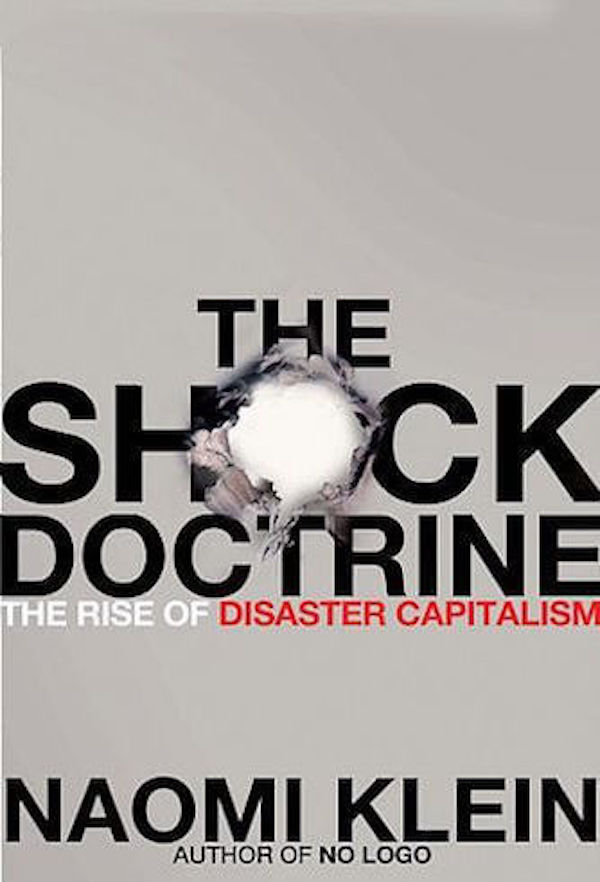 book cover for Shock Doctrine by Naomi Klein